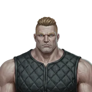 Champion face — dark-blond hair, clean-shaven